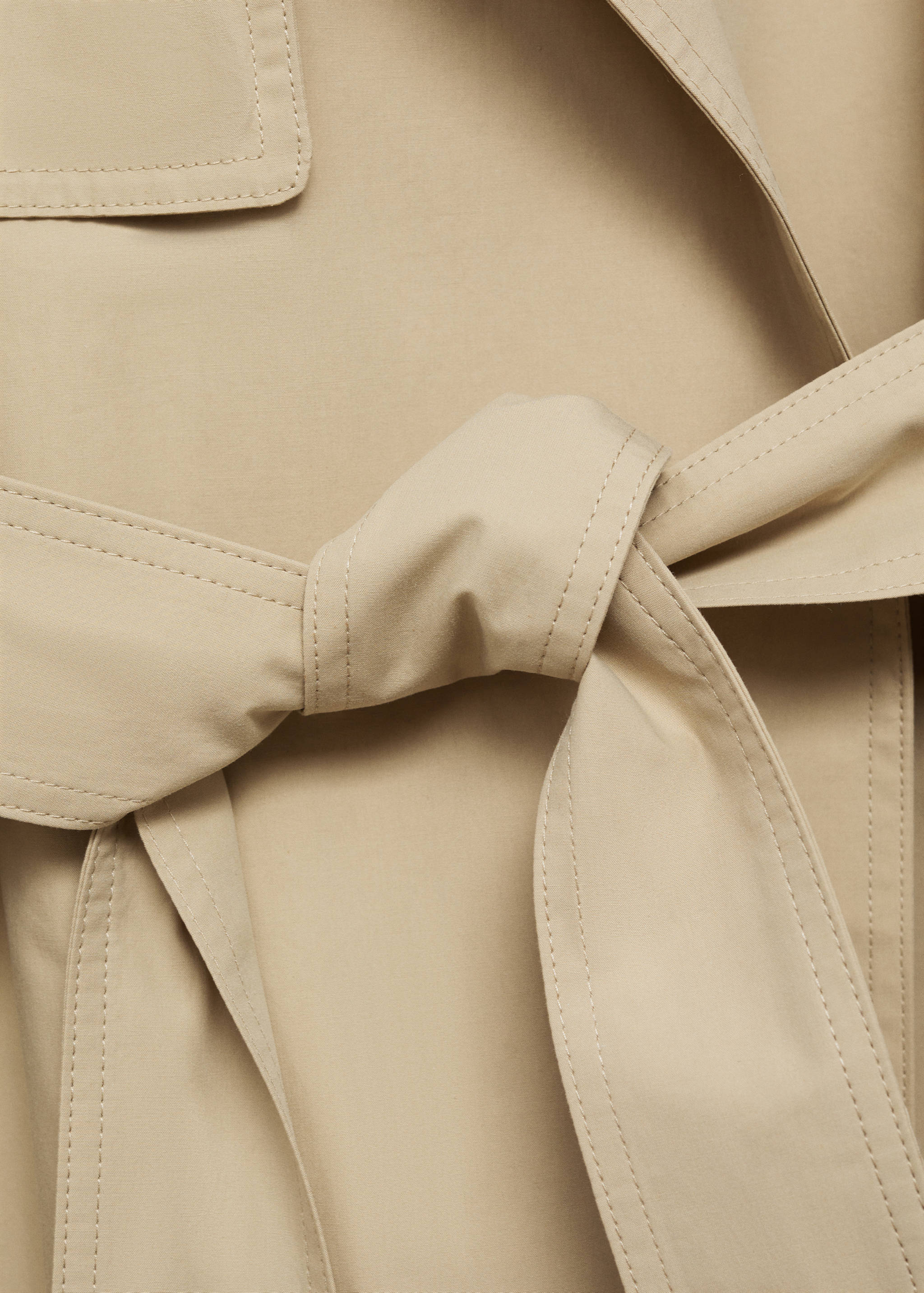 Cotton trench coat with belt - Details of the article 0