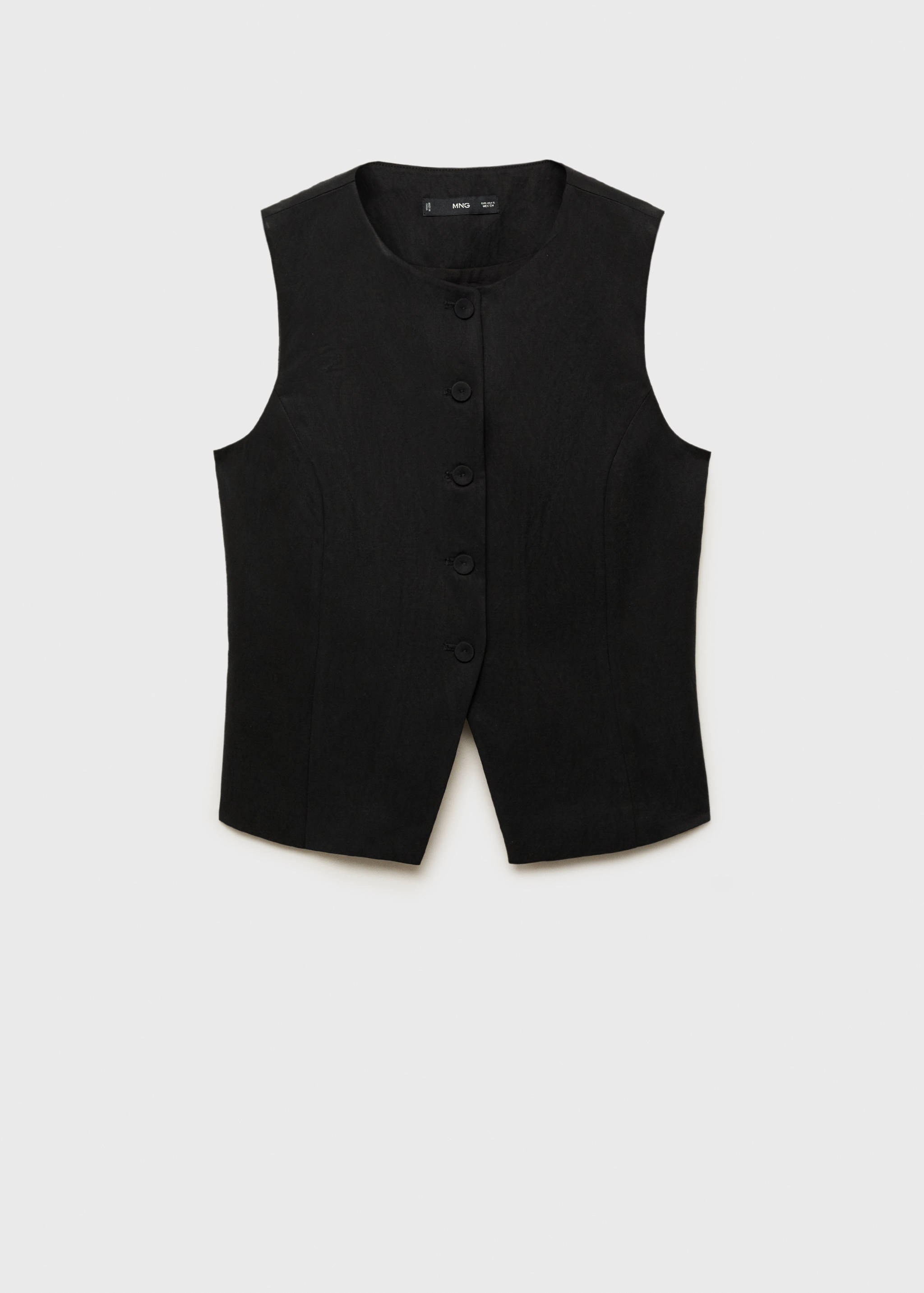 Straight lyocell suit waistcoat - Article without model