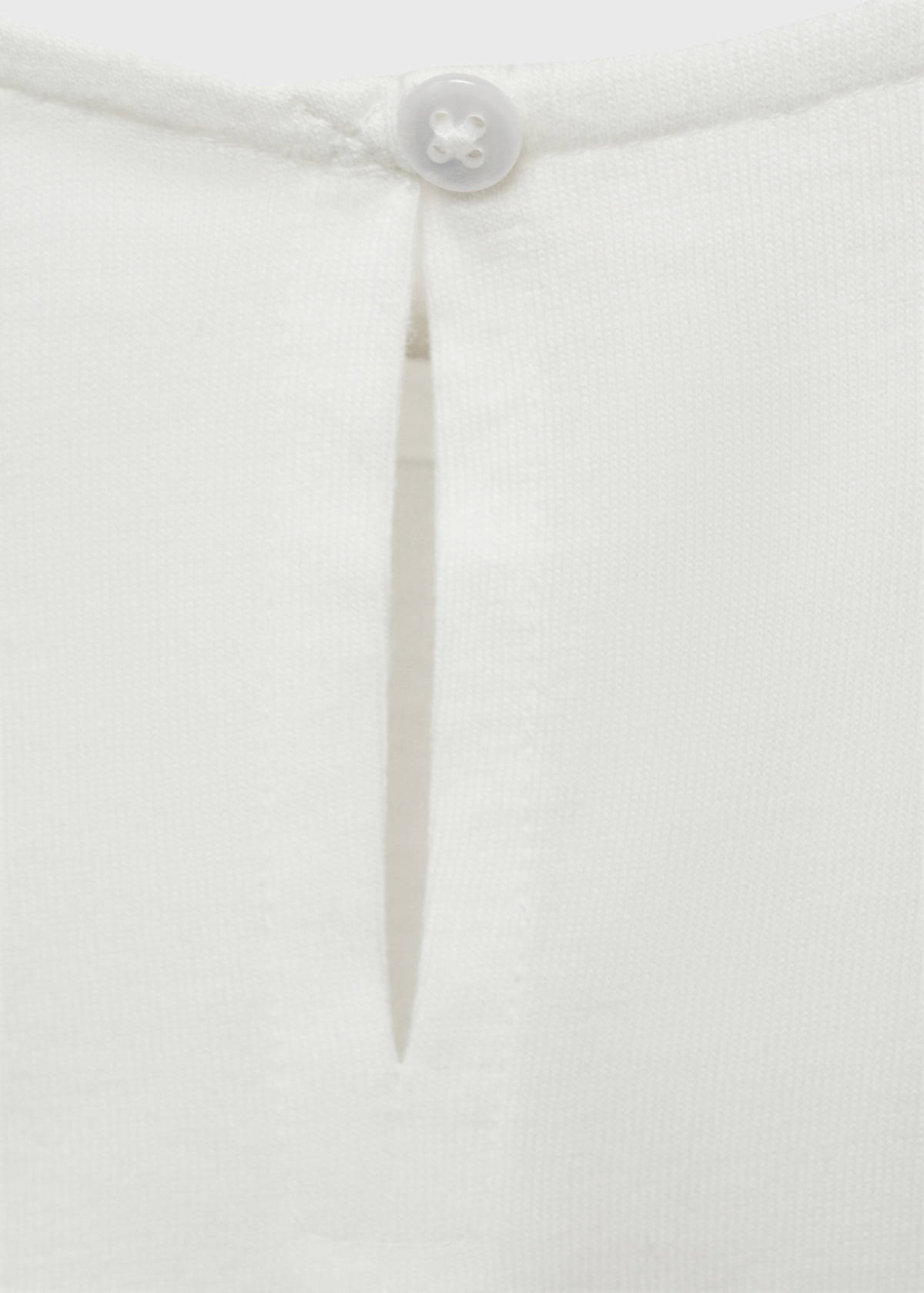 Textured ruffled blouse — White