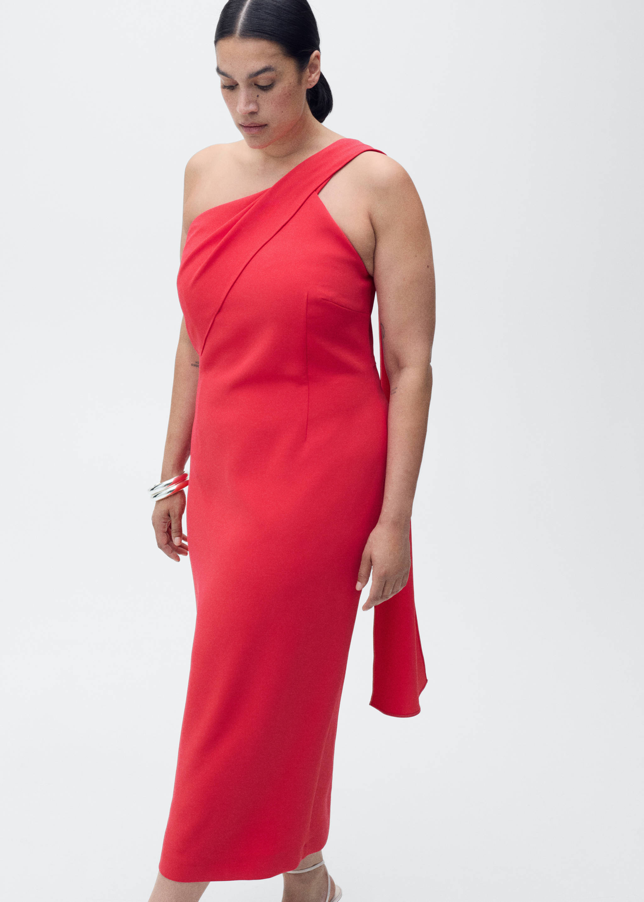 Robe asymétrique col nœud - Détail de l'article 5