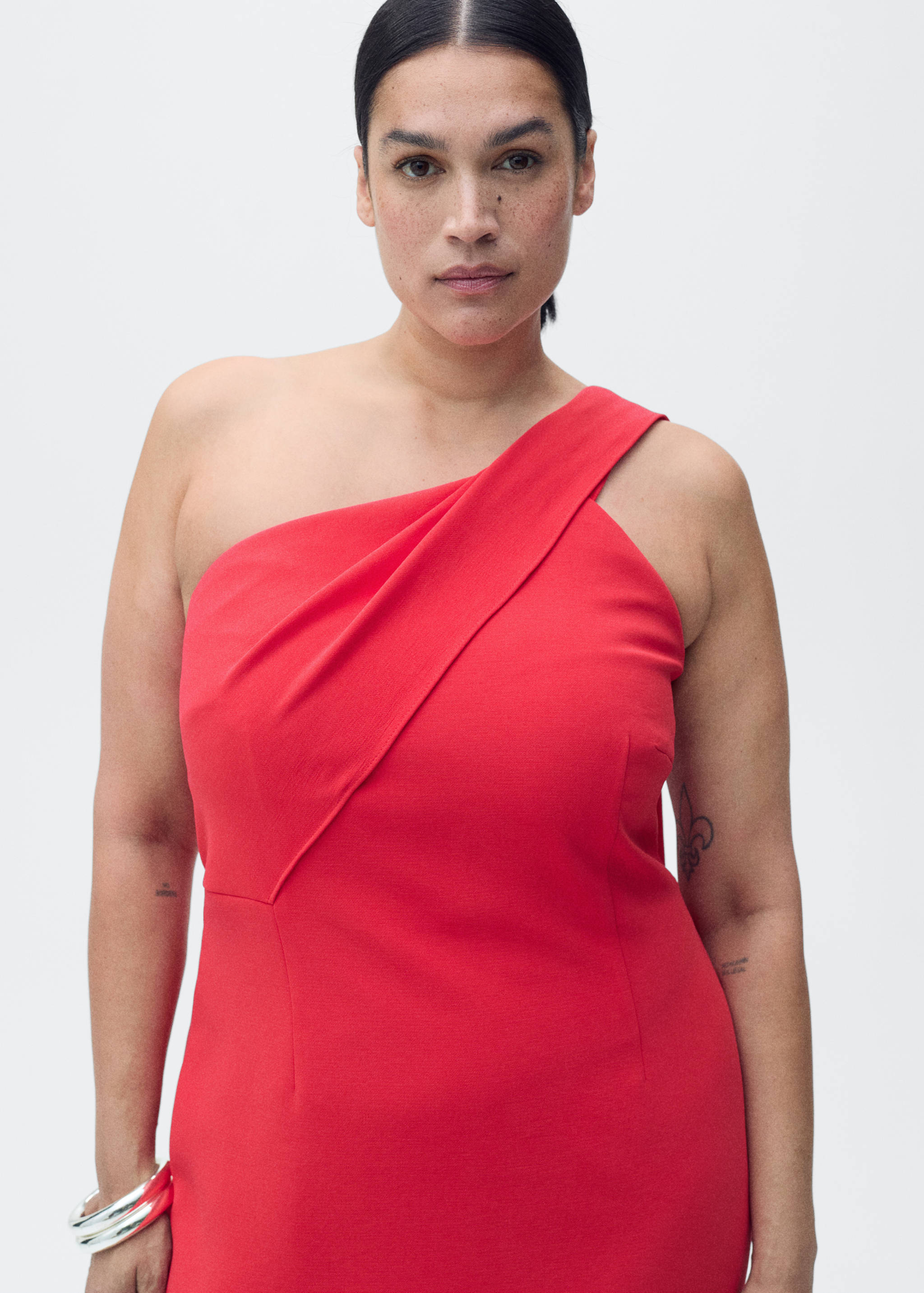 Robe asymétrique col nœud - Détail de l'article 4