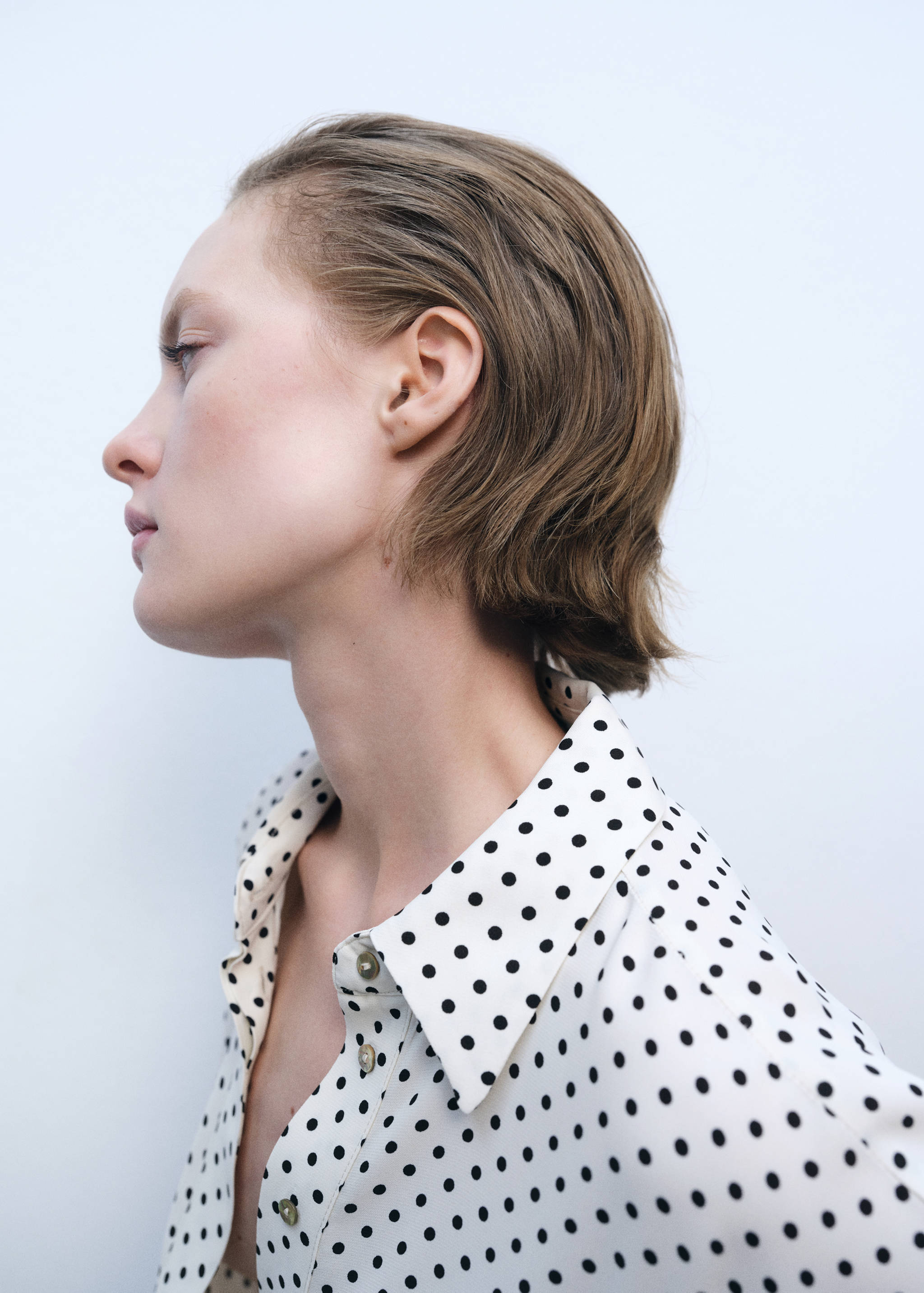 Polka-dot dress with belt - Details of the article 1