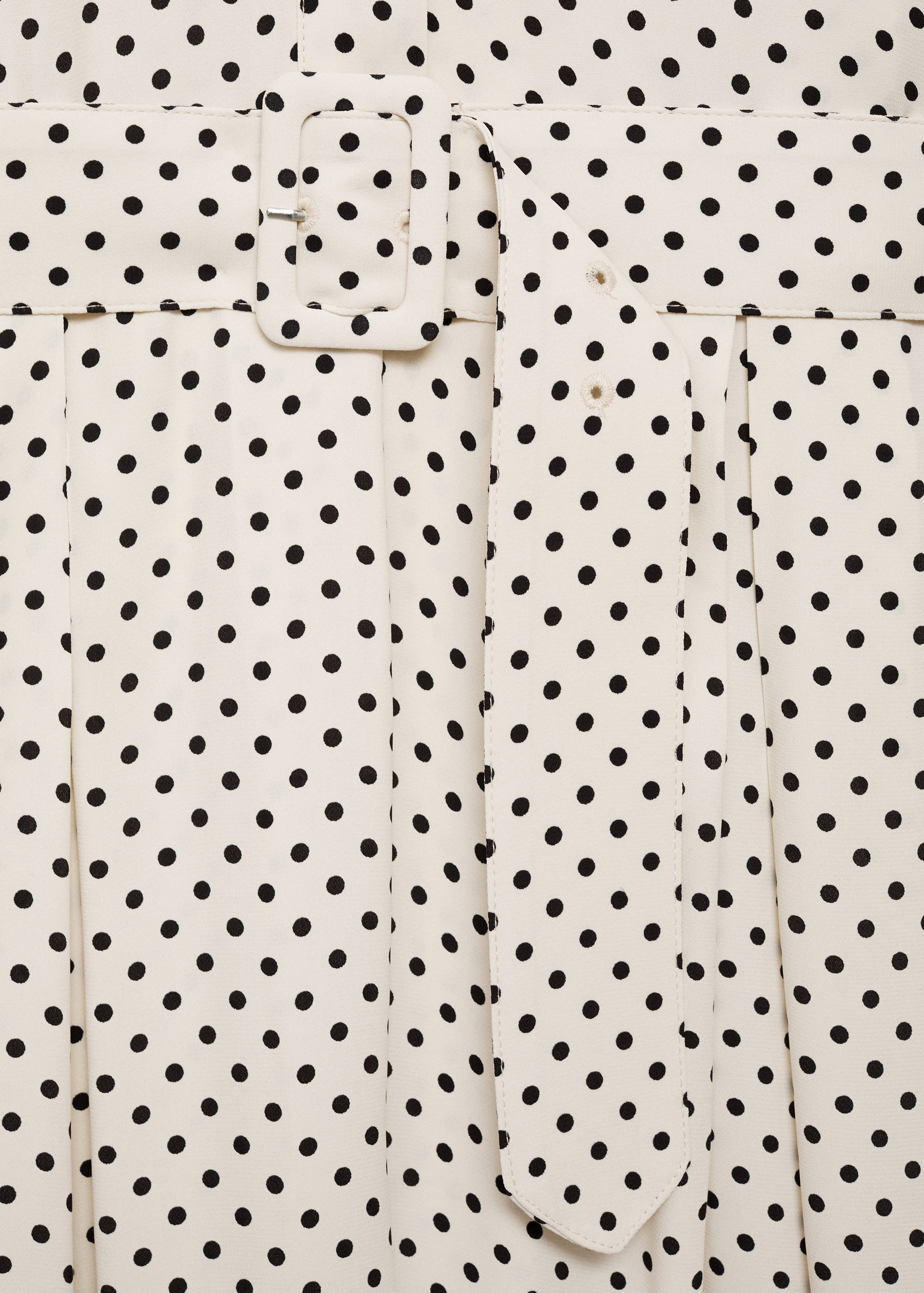 Polka-dot dress with belt - Details of the article 8