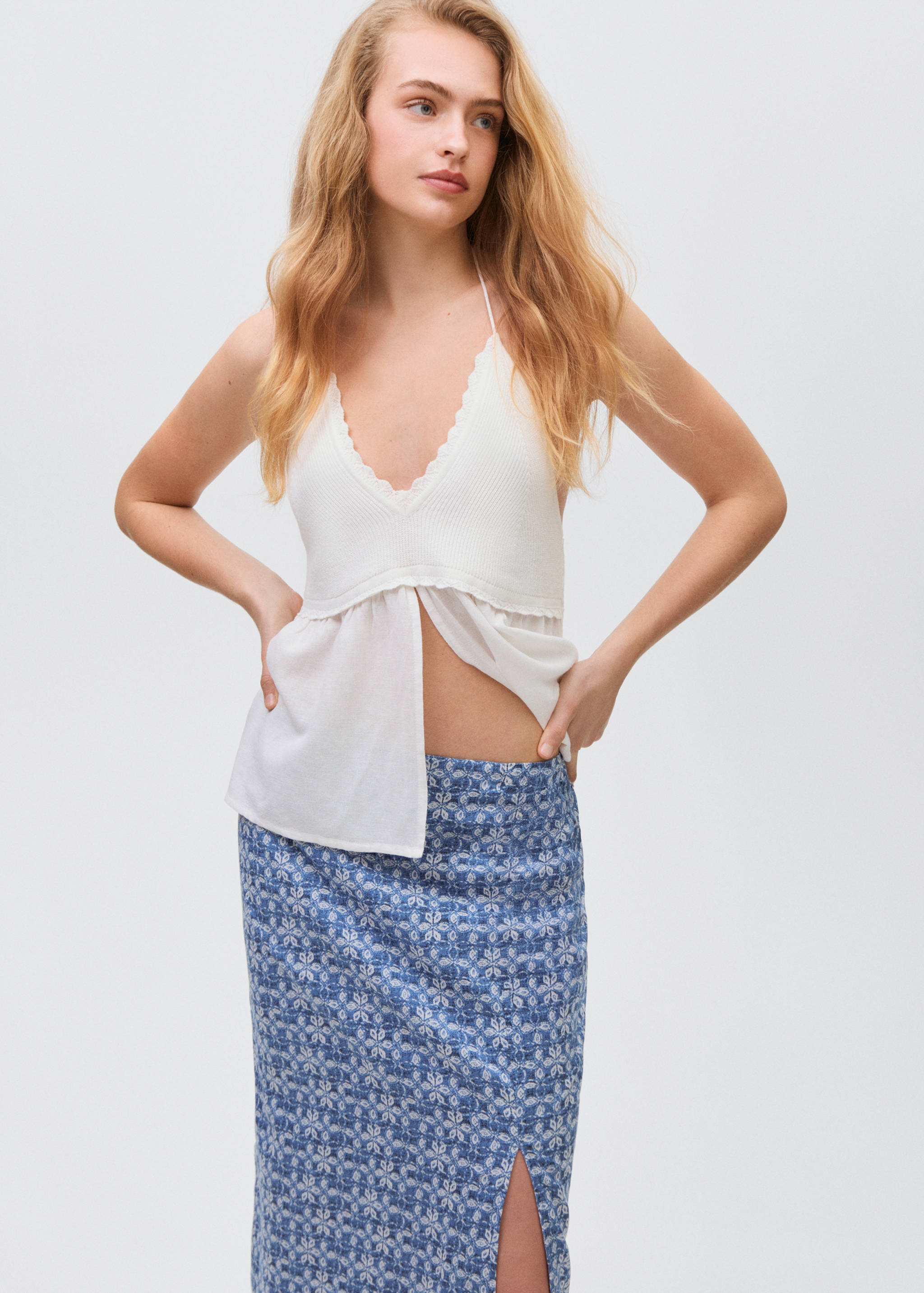 Langer, bedruckter Rock - Detail des Artikels 1