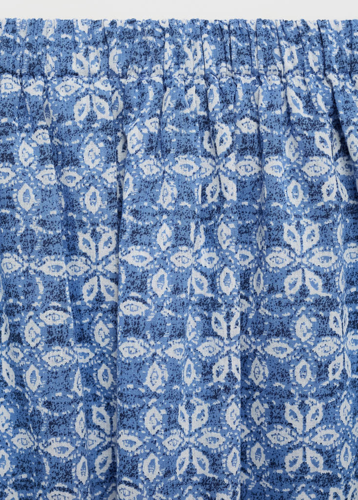 Printed long skirt — Dark Navy