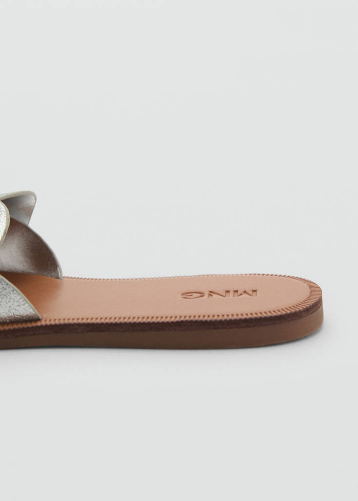 Metallic interlaced sandals - thumbnail 4