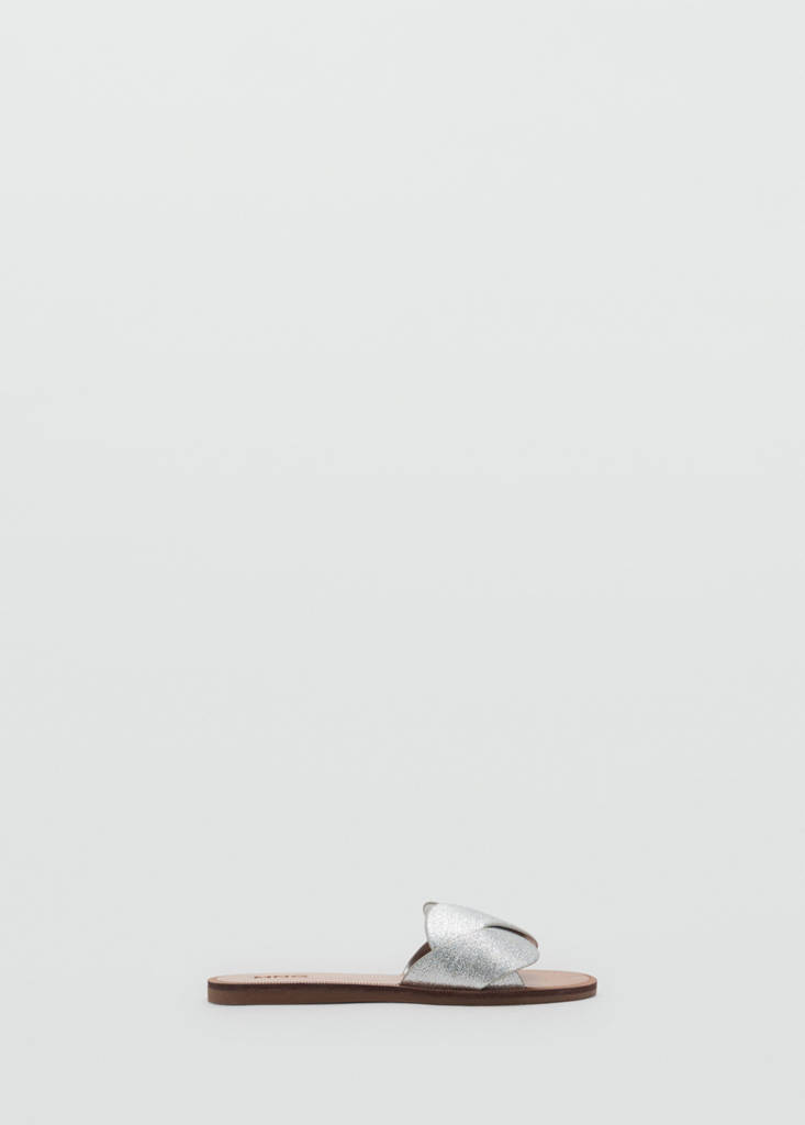 Metallic interlaced sandals - thumbnail 2