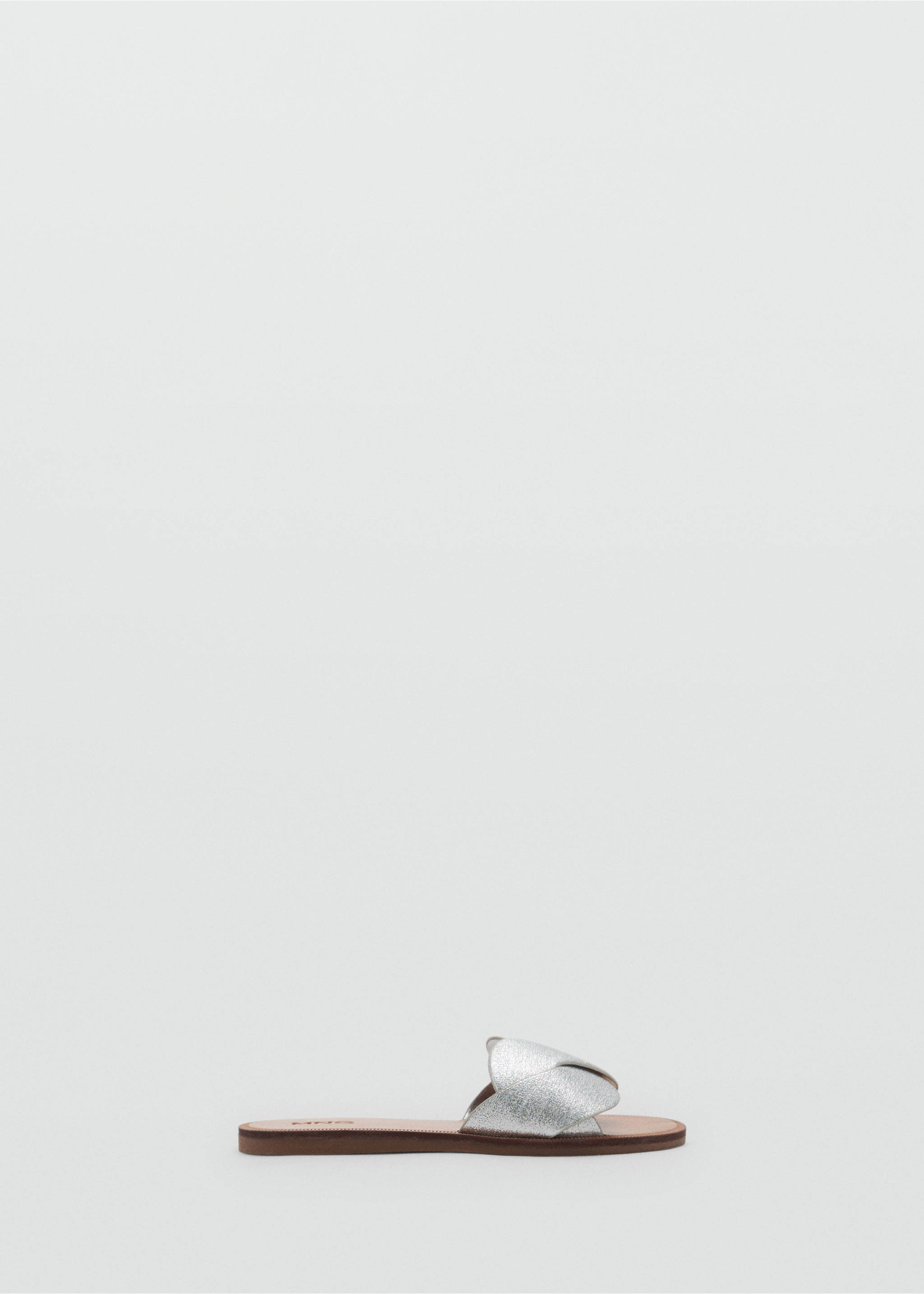 Metallic interlaced sandals - Article without model, Silver. Ref: 87086357-00.