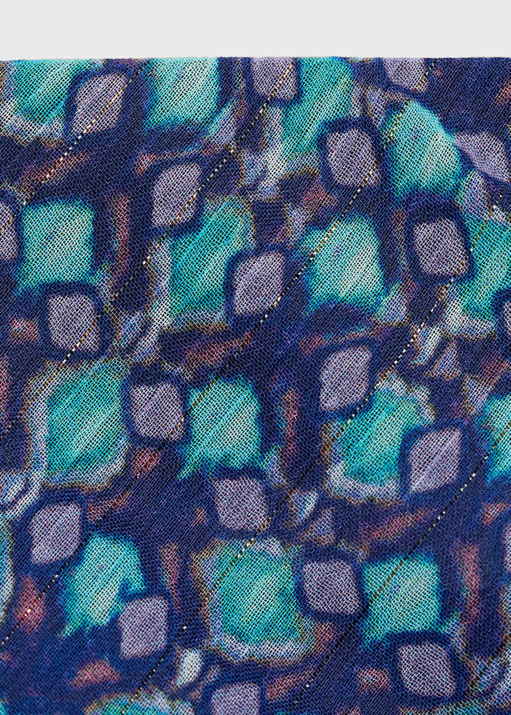 Printed midi skirt — Turquoise
