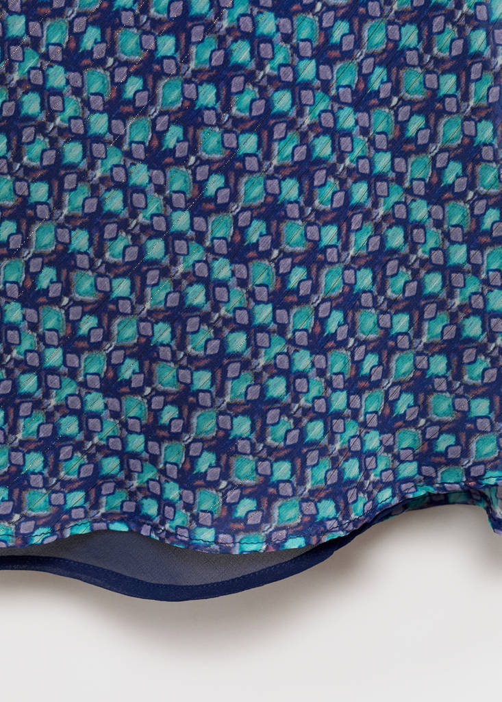 Printed midi skirt — Turquoise