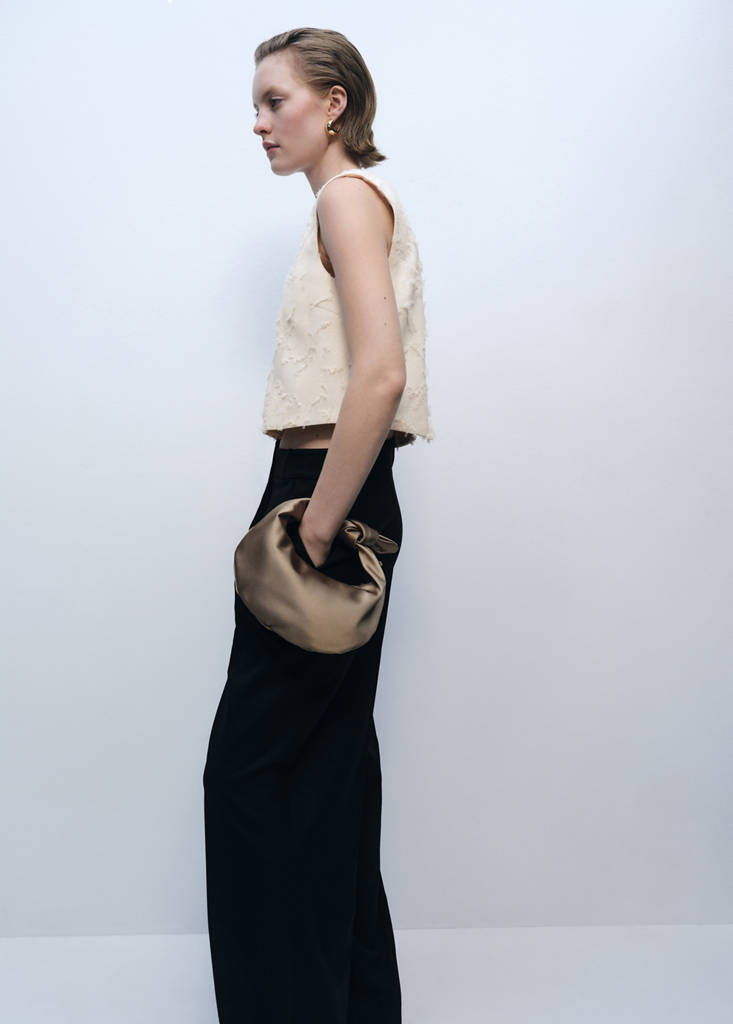 Textured crop top — Off White