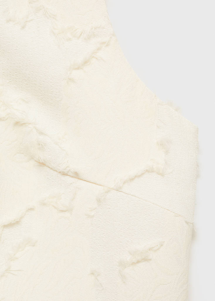 Textured crop top — Off White