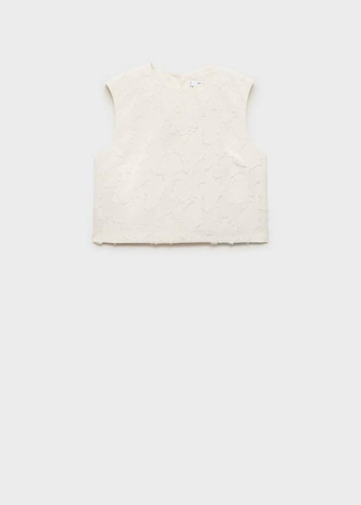 Textured crop top — Off White
