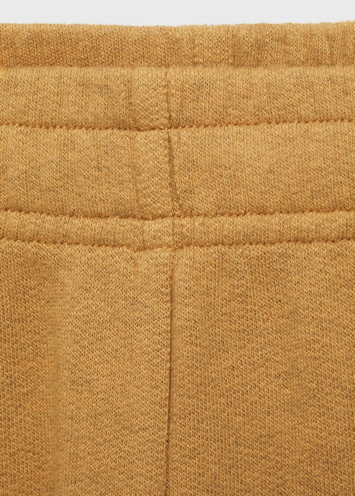 Heather fleece cotton trousers — Ochre