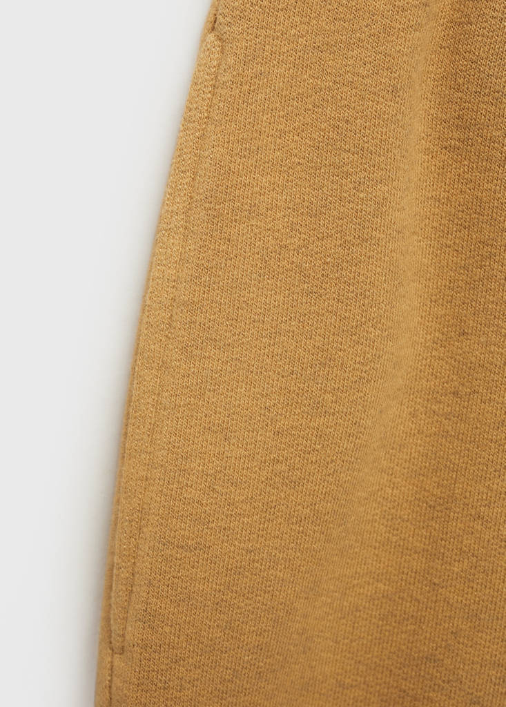 Heather fleece cotton trousers — Ochre