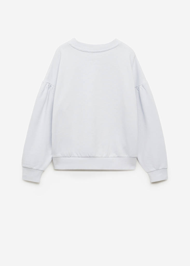 Message cotton sweatshirt — Sky Blue