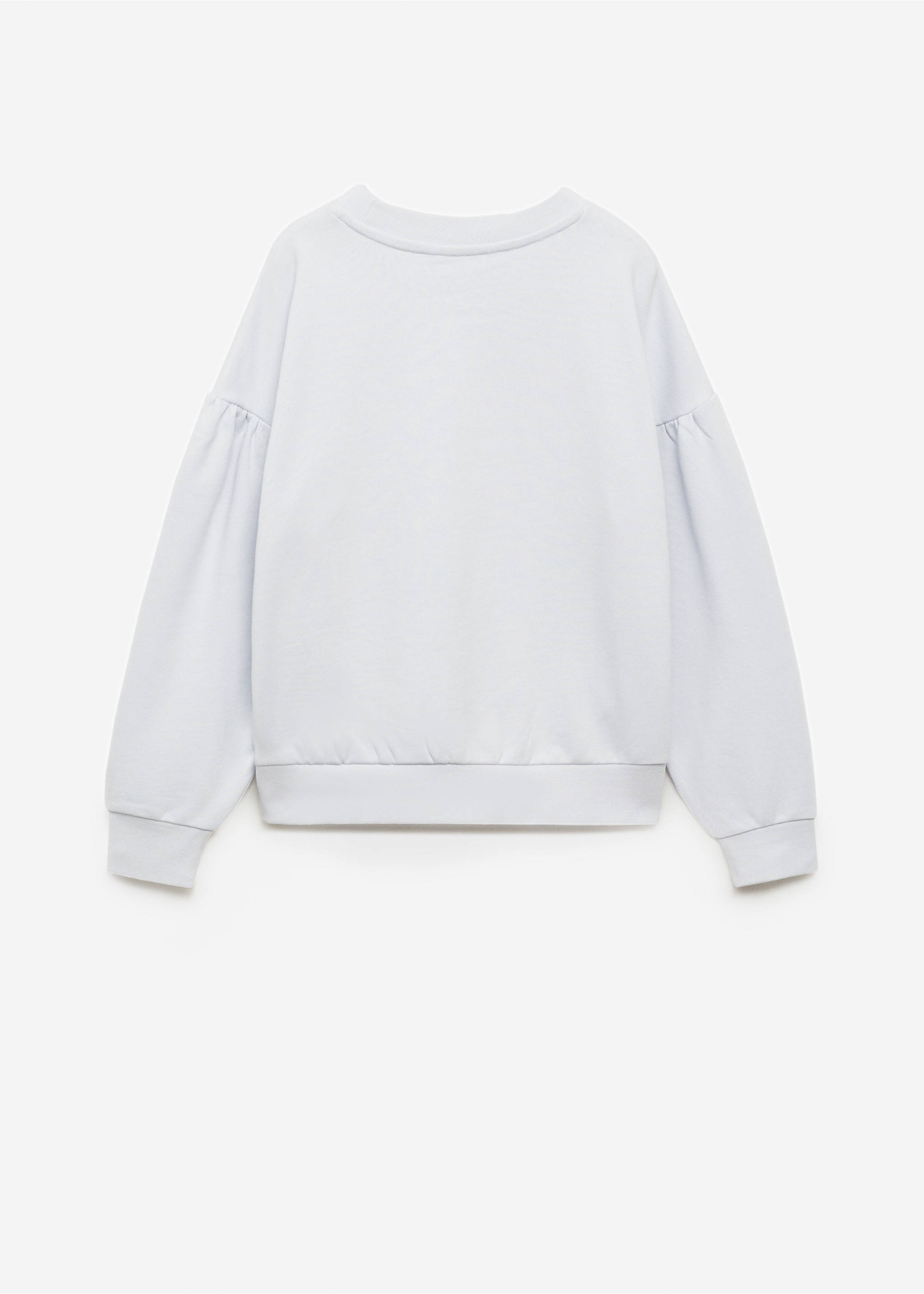 Message cotton sweatshirt - Reverse of the article, Sky Blue. Ref: 87086711-00.