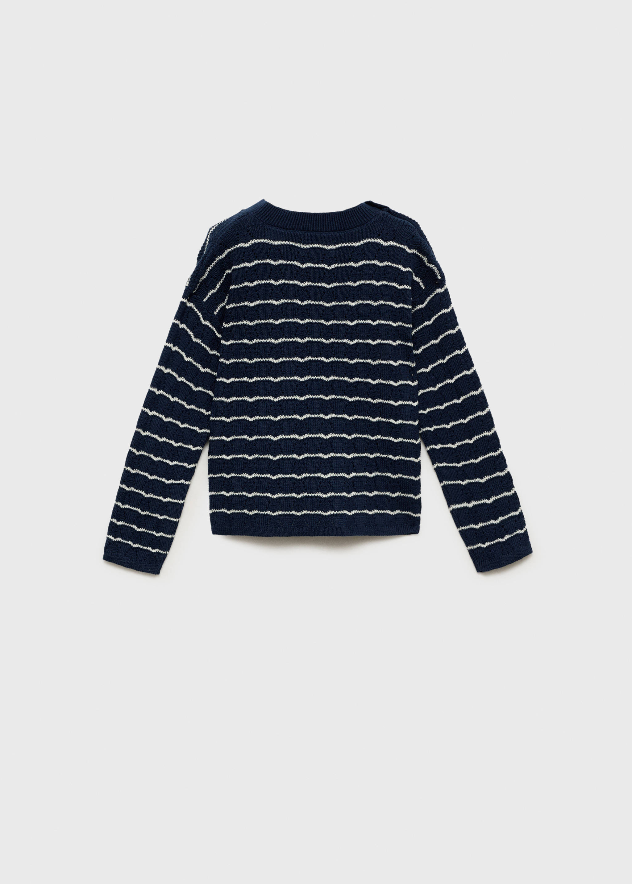 Pull-over maille ajourée rayures - Verso de l’article