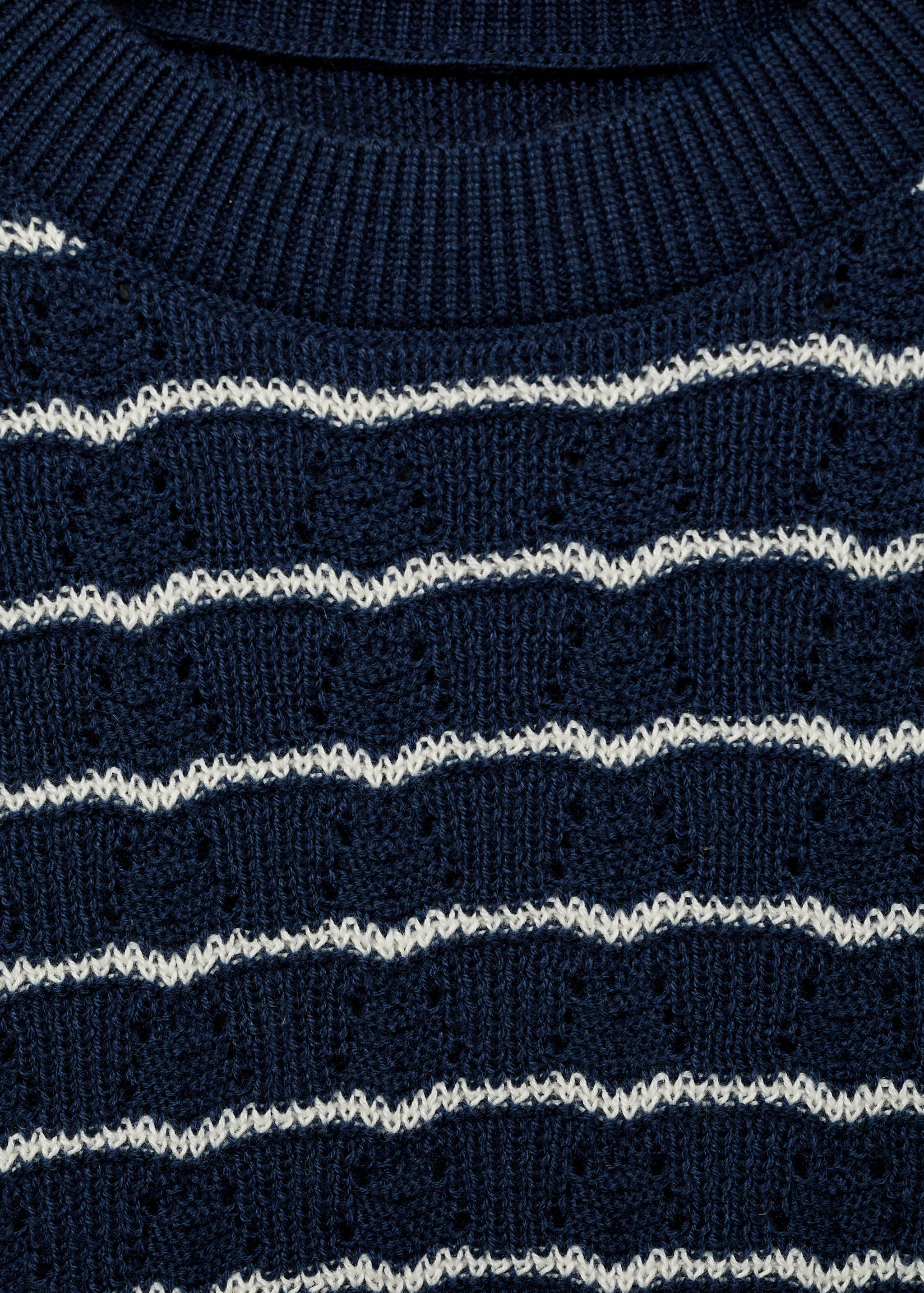 Pull-over maille ajourée rayures - Détail de l'article 8