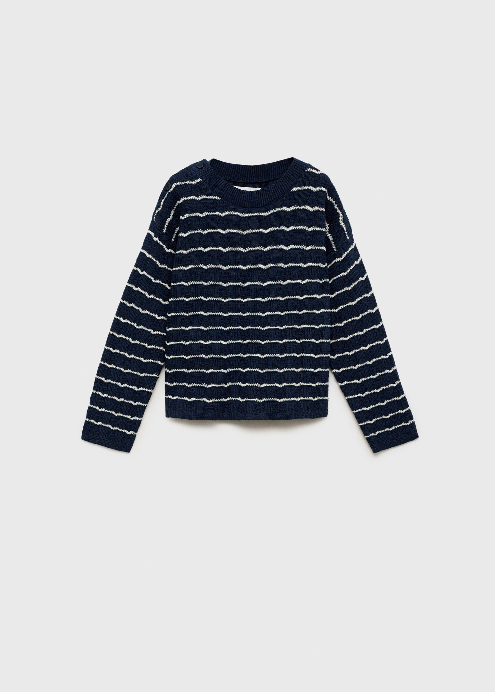 Pull-over maille ajourée rayures - Article sans modèle