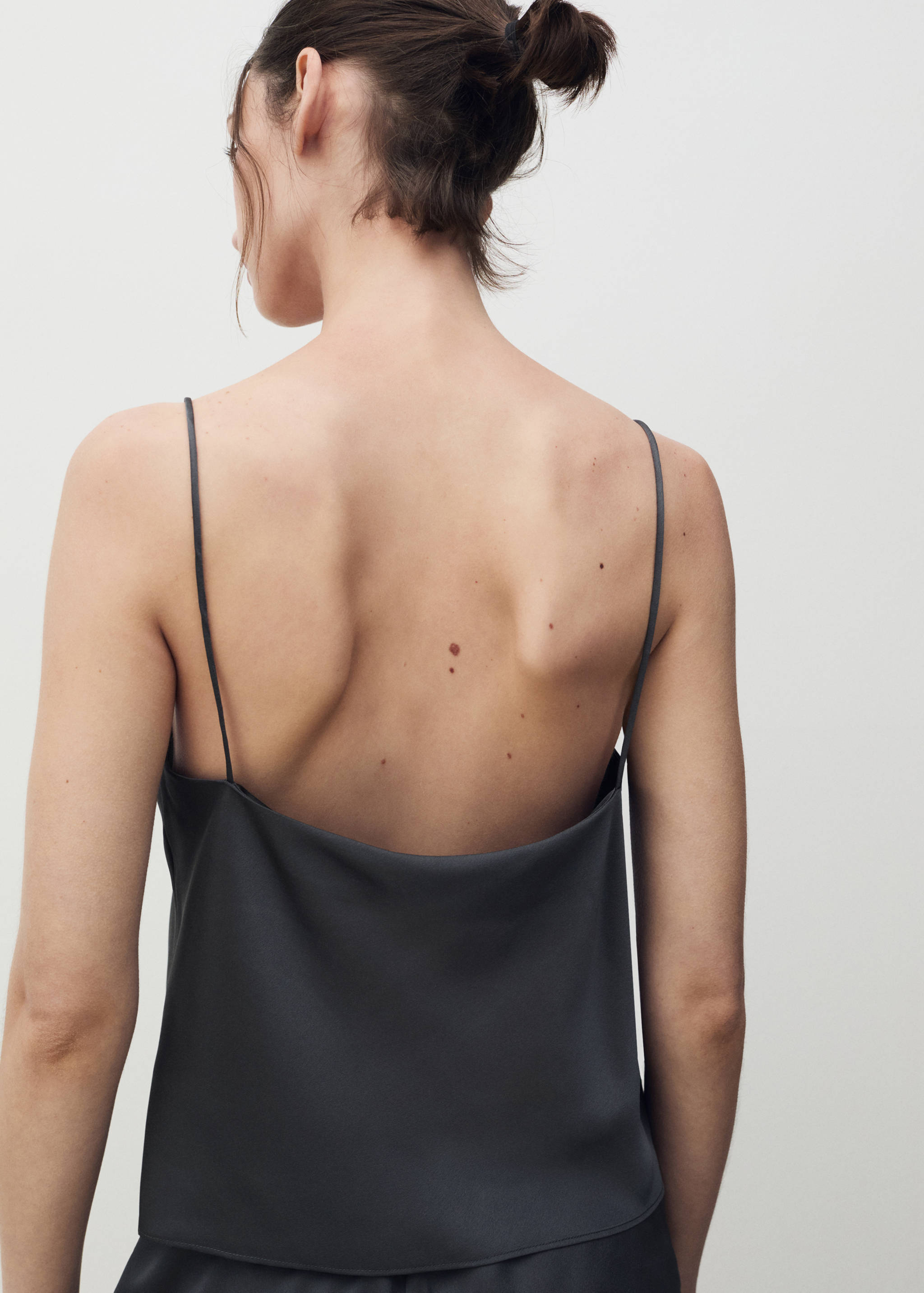 Satin top with straps - Reverse of the article