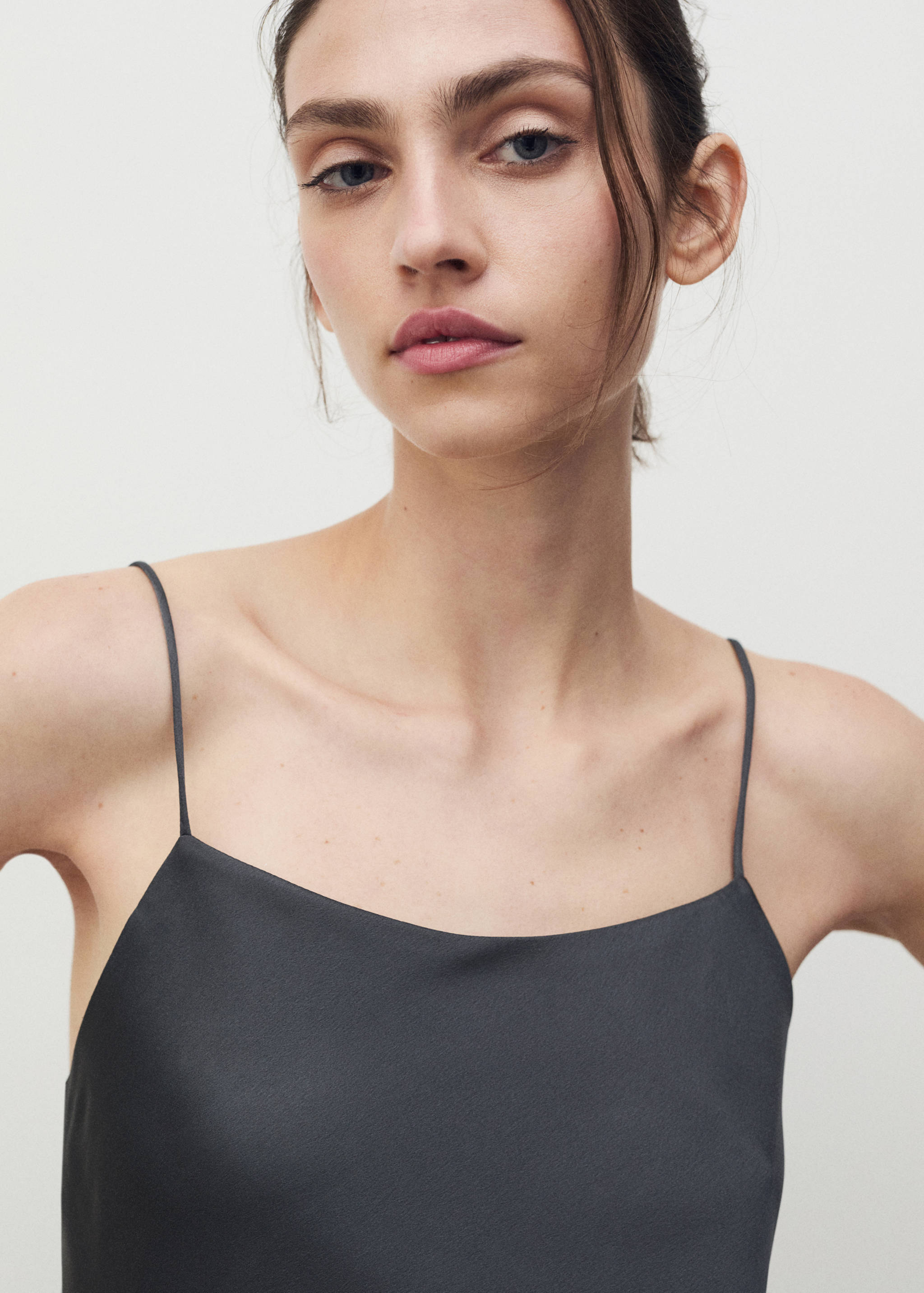 Satin top with straps - Details of the article 1