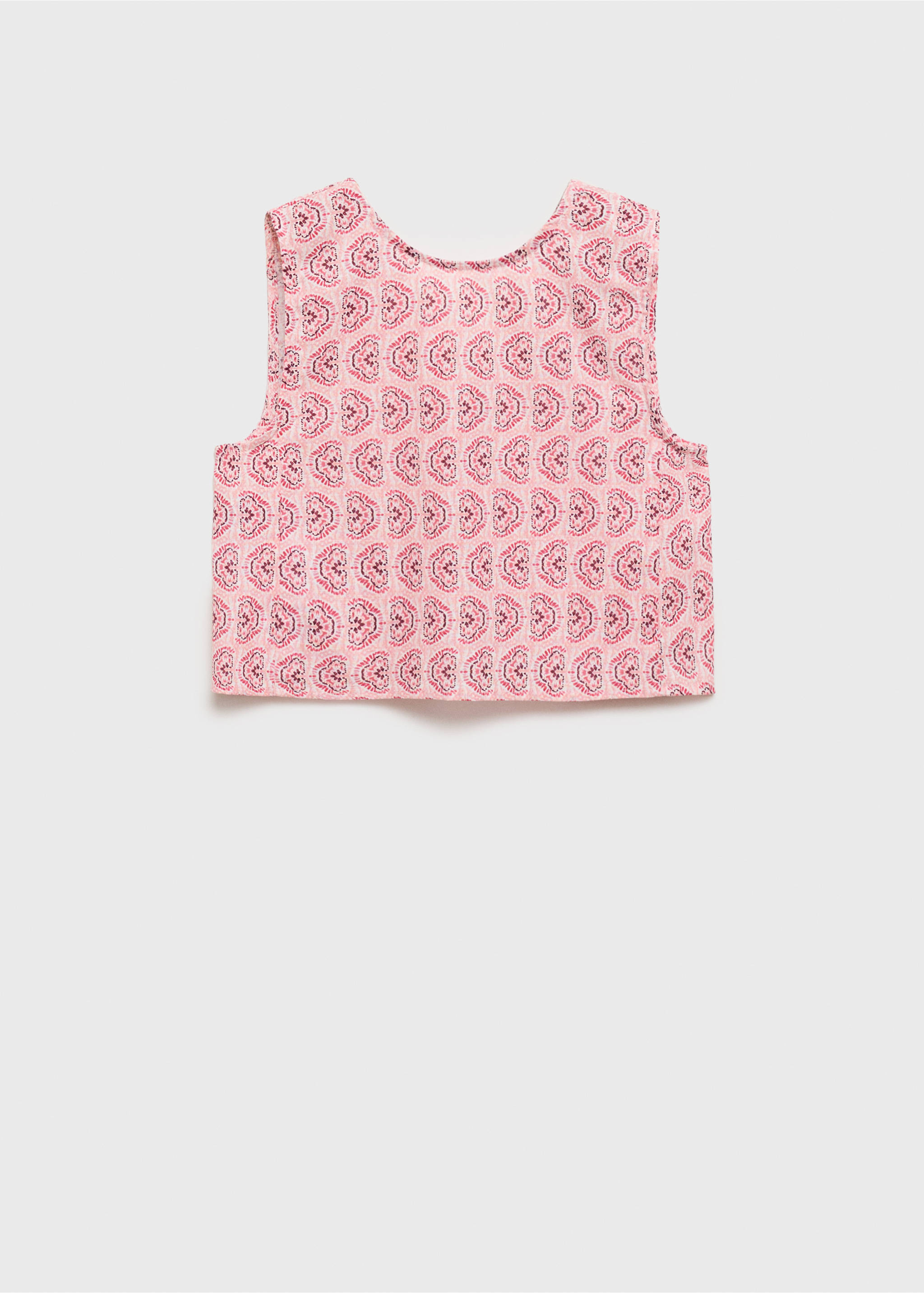 Buttoned printed blouse - Article without model, Pink. Ref: 87086714-00.
