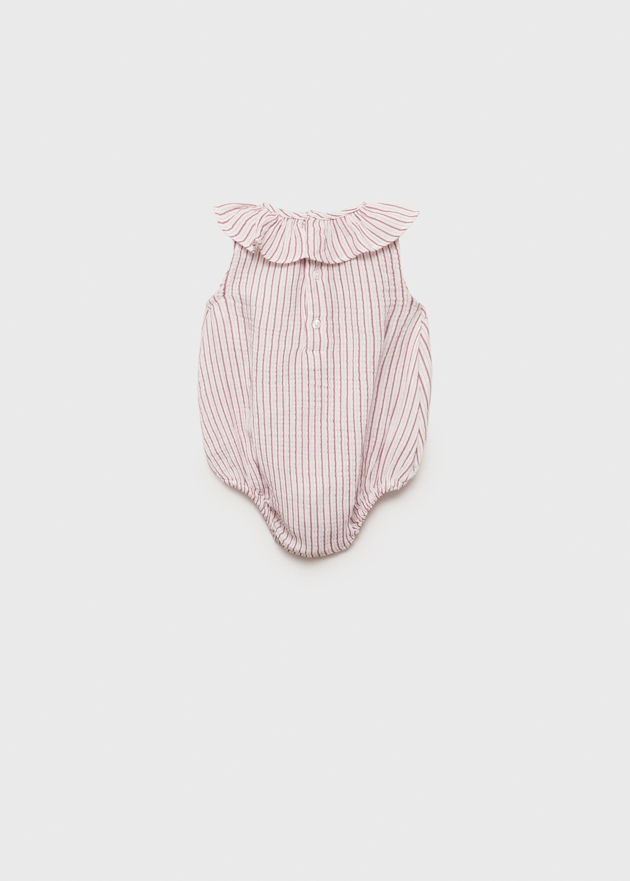 Striped cotton one-piece suit - Reverse of the article
