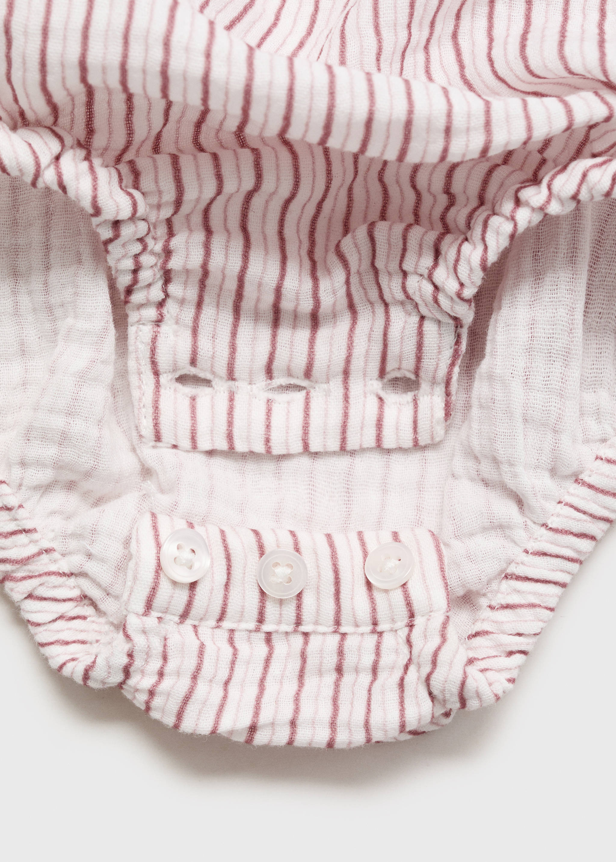 Striped cotton one-piece suit - Details of the article 0