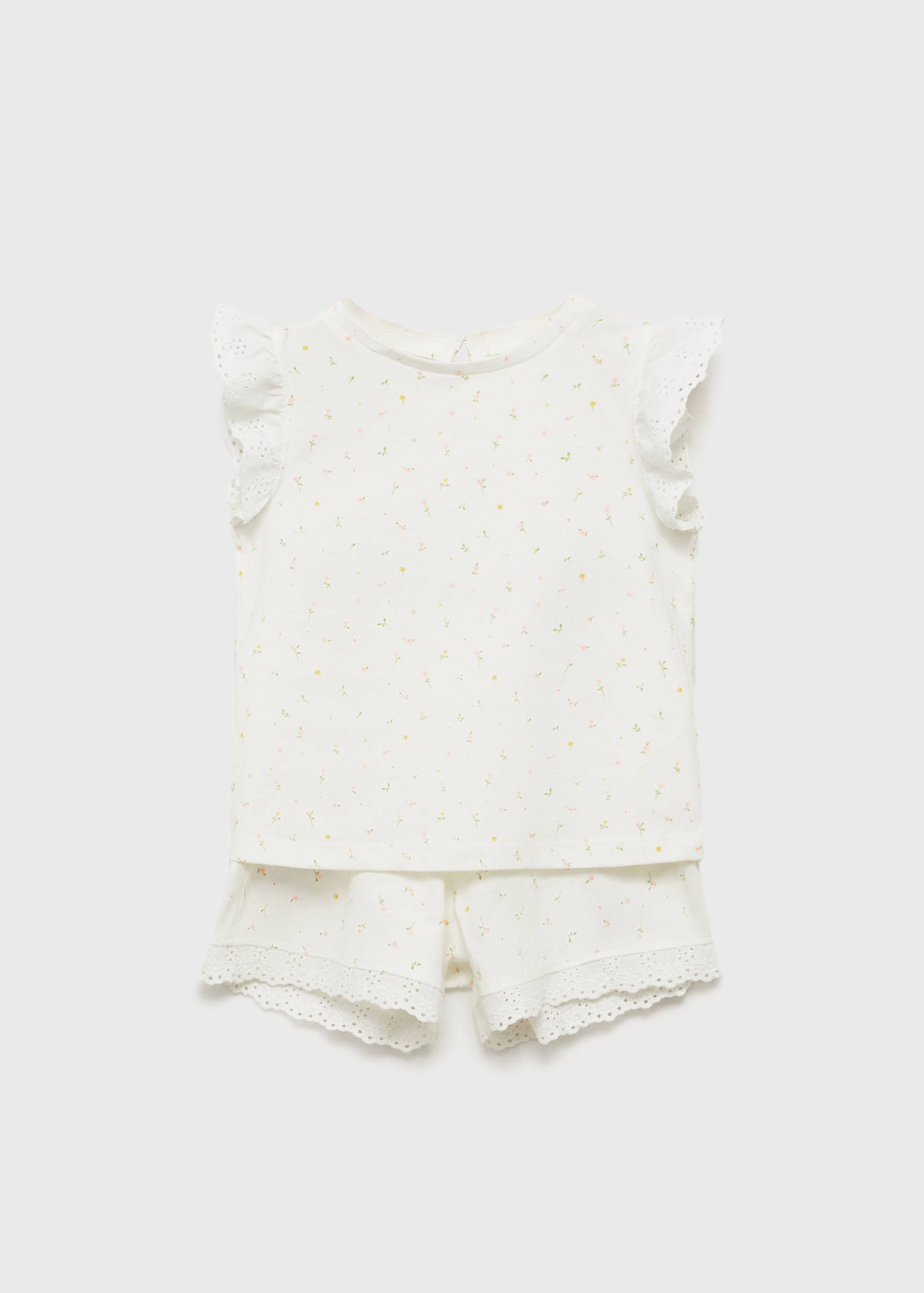 Памучна пижама на цветя - Артикул без модел