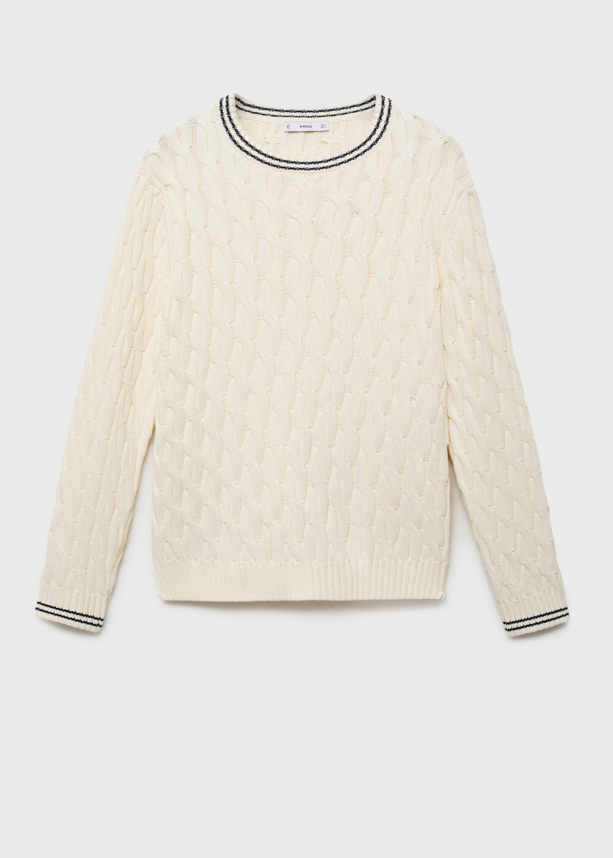 Cable-knit cotton sweater - Article without model