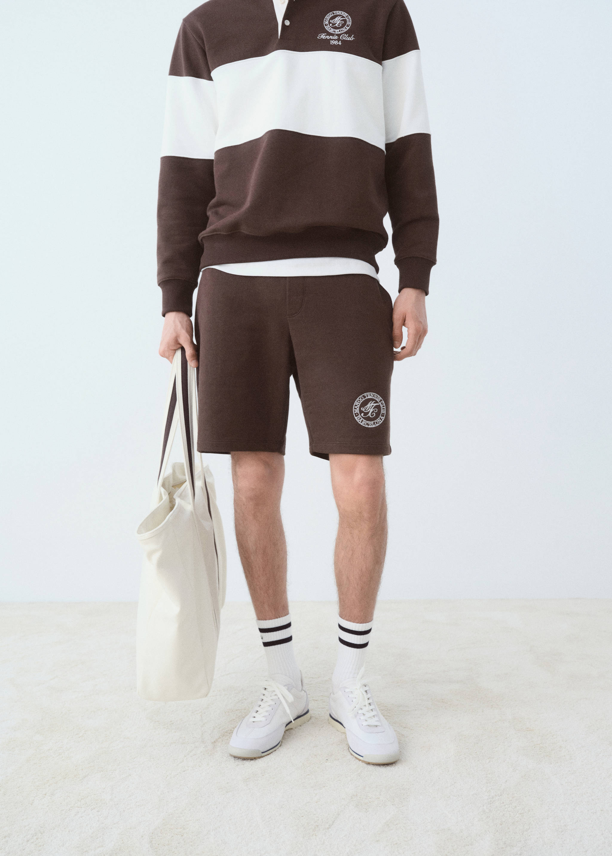 Bermudas bordado algodón - Plano medio