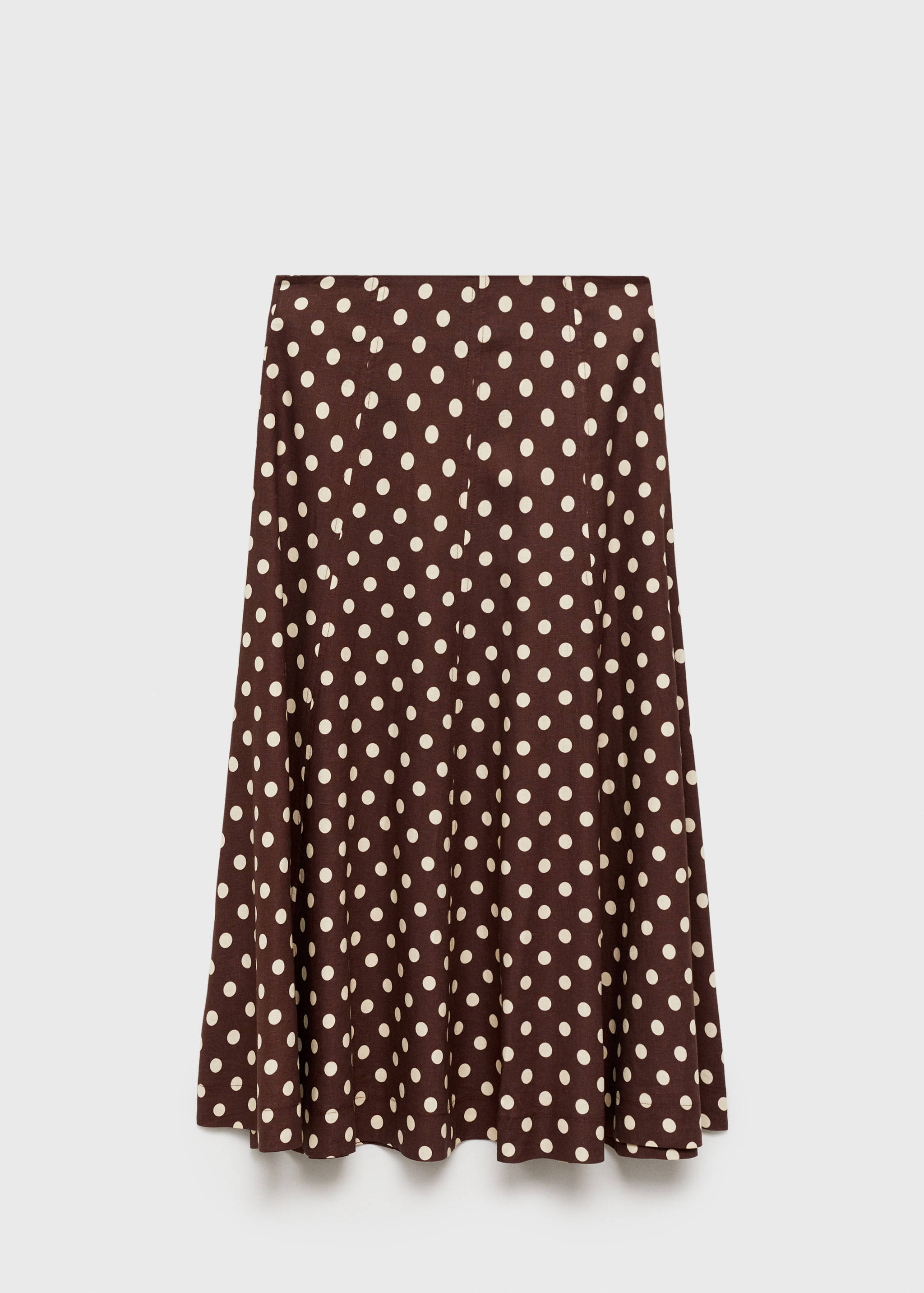 Flared linen skirt with polka dots - Article without model