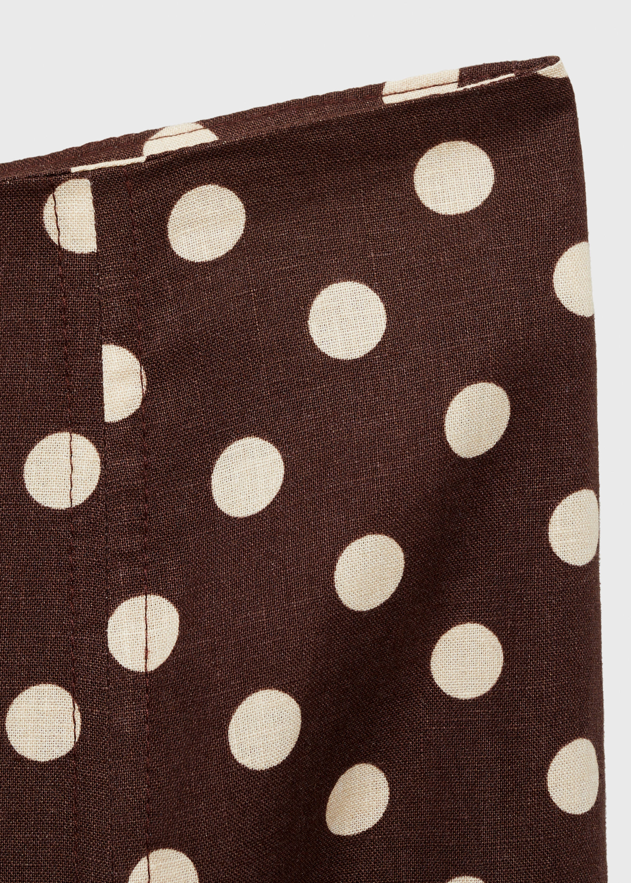Flared linen skirt with polka dots - Details of the article 0