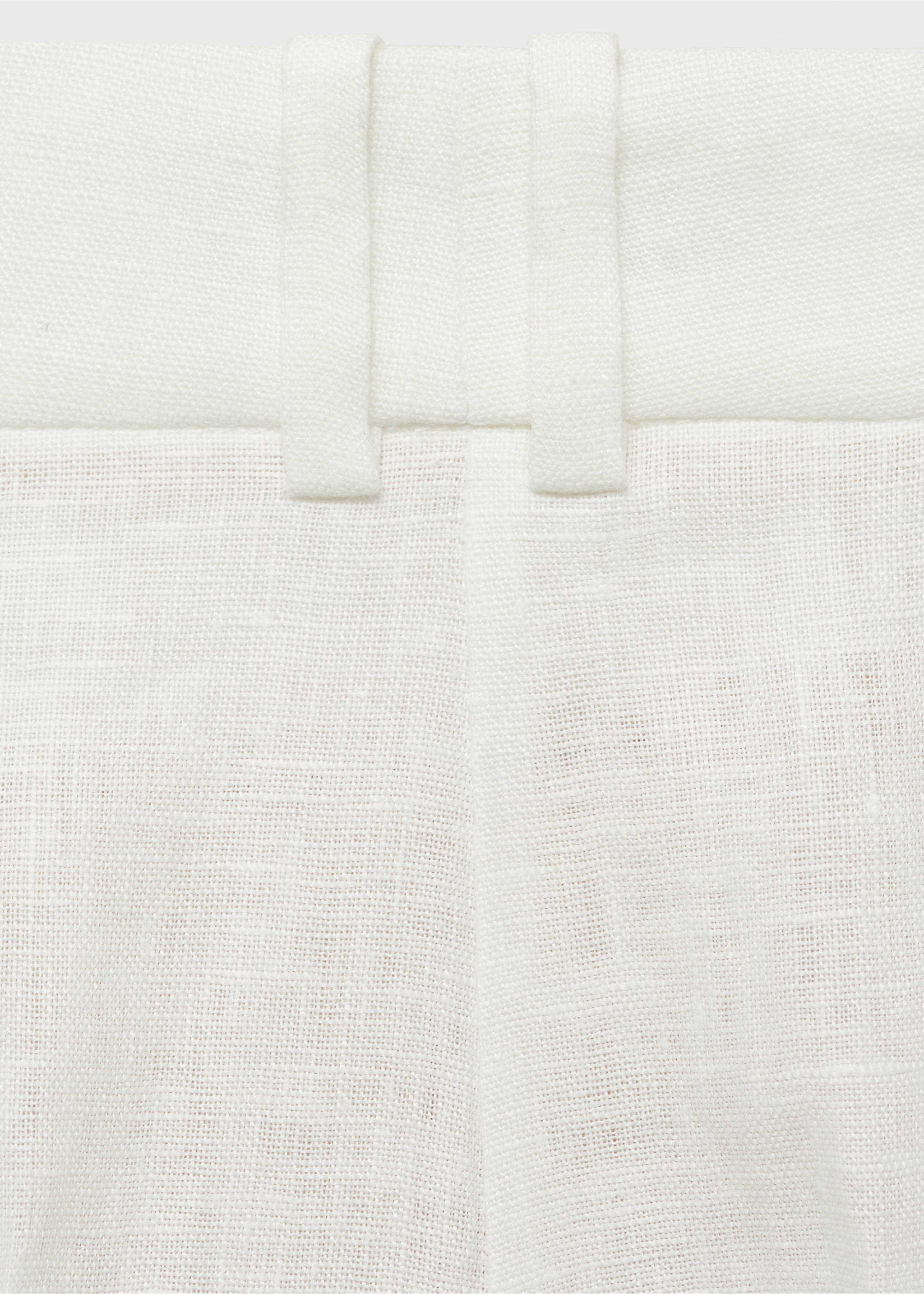 Linen suit trousers - Details of the article 0, Off White. Ref: 87087162-00.