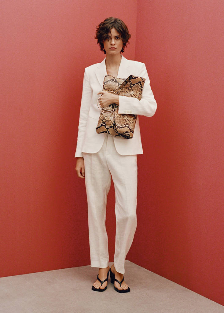 Linen suit trousers — Off White