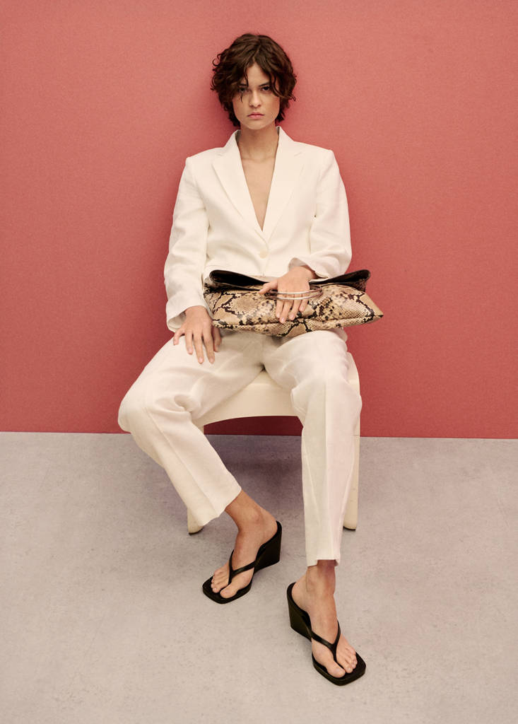 Linen suit trousers — Off White