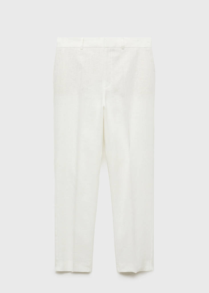 Linen suit trousers — Off White