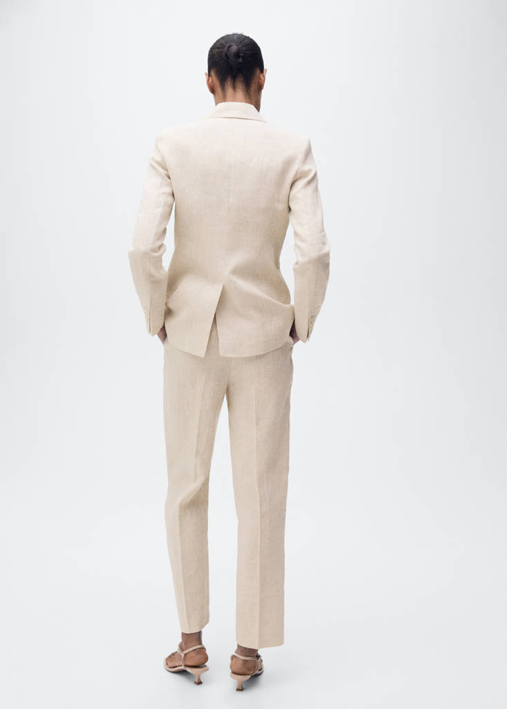 Linen suit trousers — Light/Pastel Grey