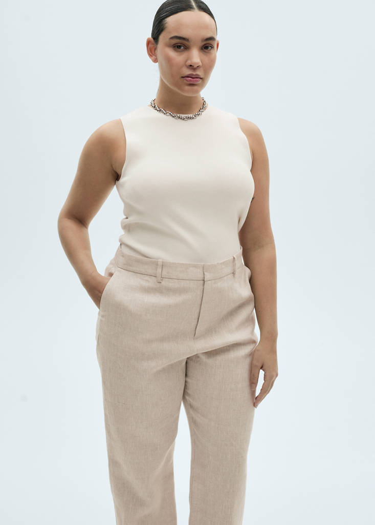 Linen suit trousers — Light/Pastel Grey