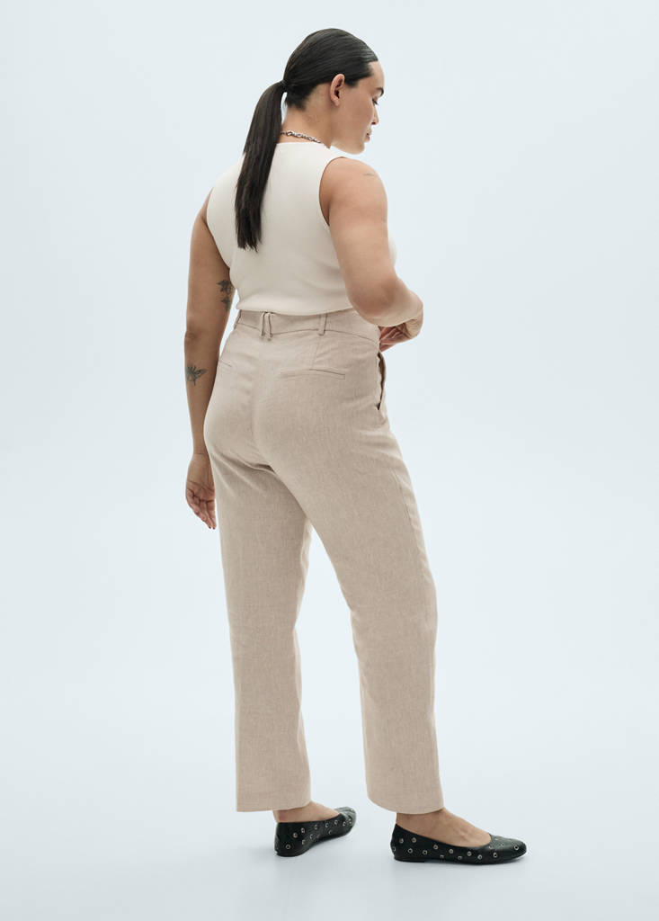 Linen suit trousers — Light/Pastel Grey
