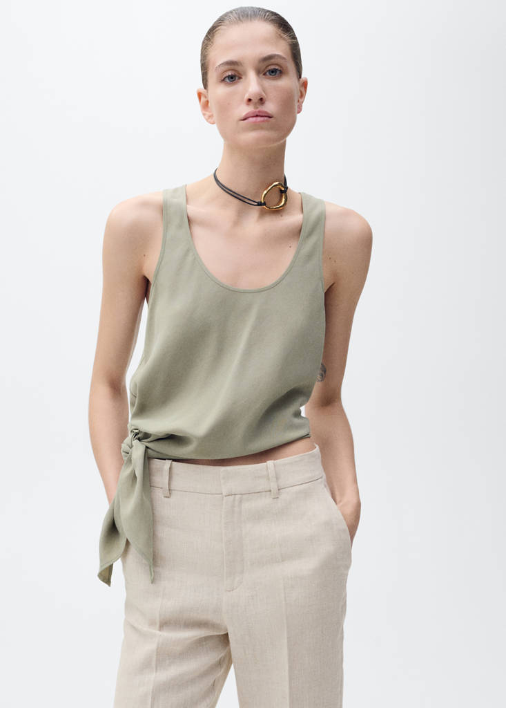 Linen suit trousers — Light/Pastel Grey