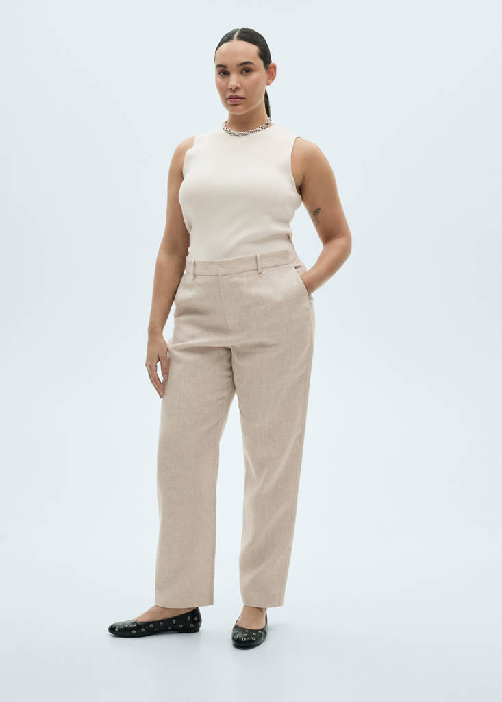 Linen suit trousers — Light/Pastel Grey