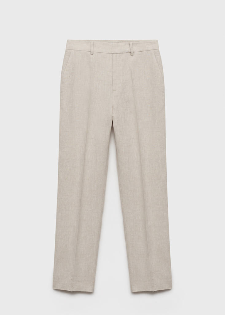 Linen suit trousers — Light/Pastel Grey