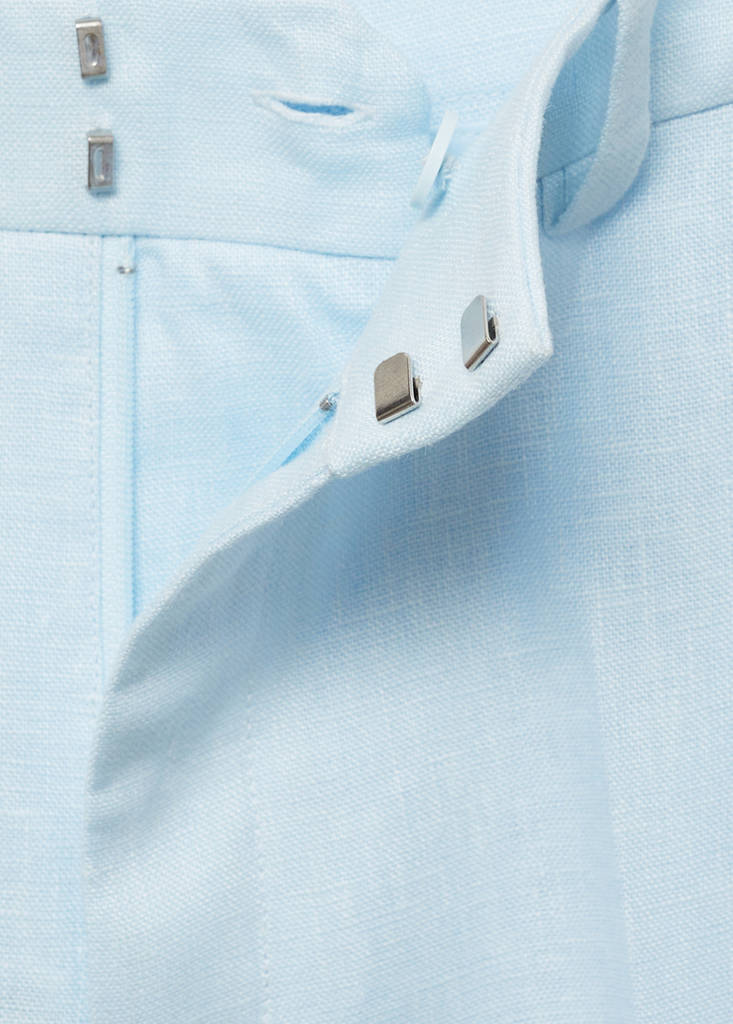 Linen suit trousers — Sky Blue