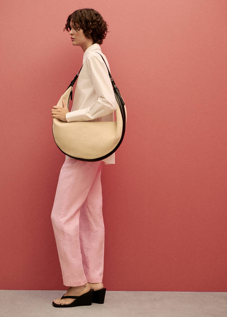 Linen suit trousers — Light Pink