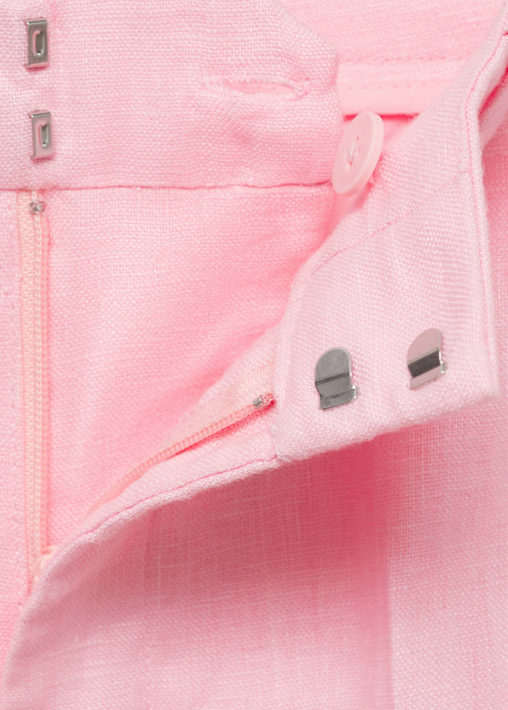 Linen suit trousers — Light Pink