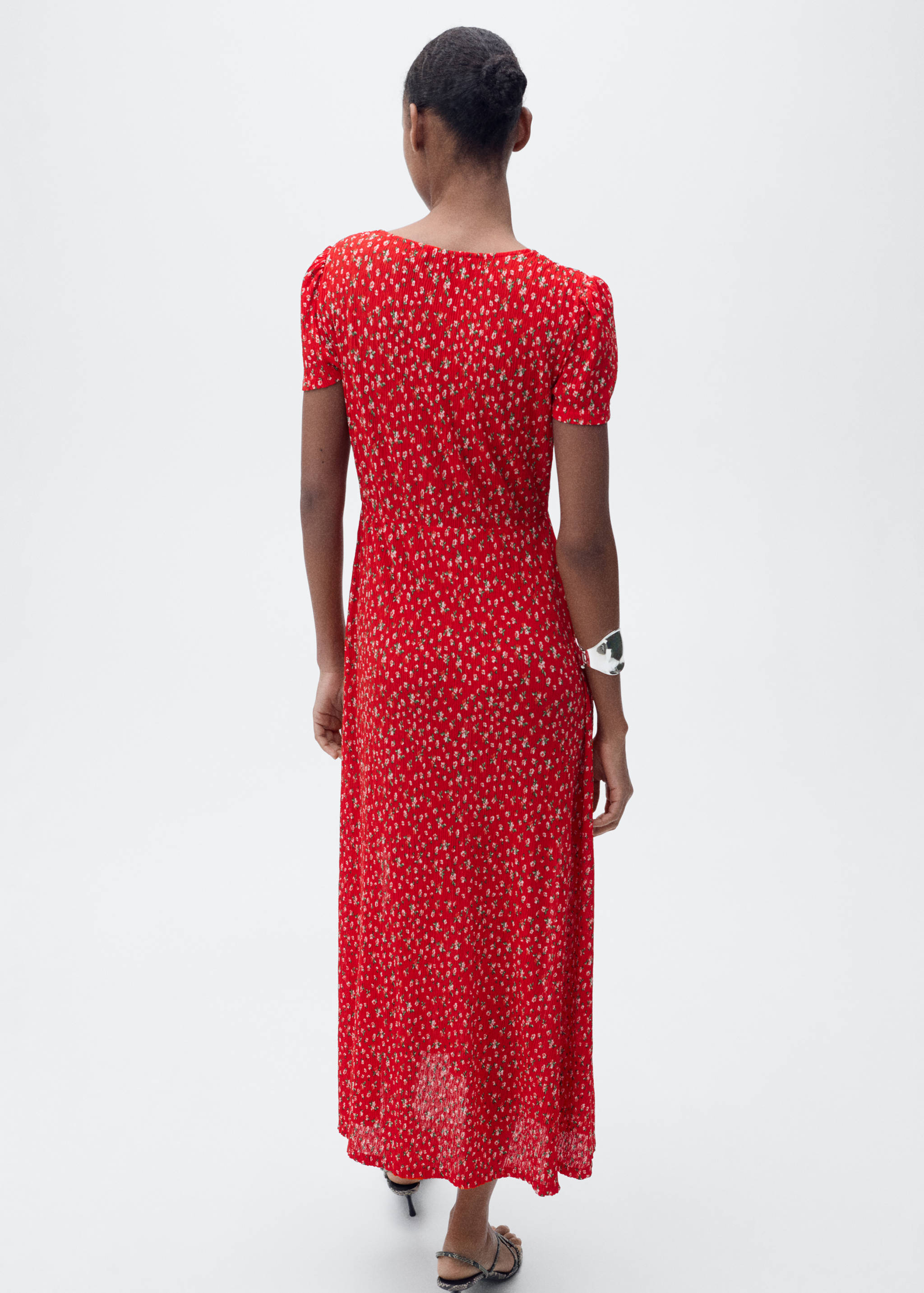 Vestido midi estampado - Verso do artigo