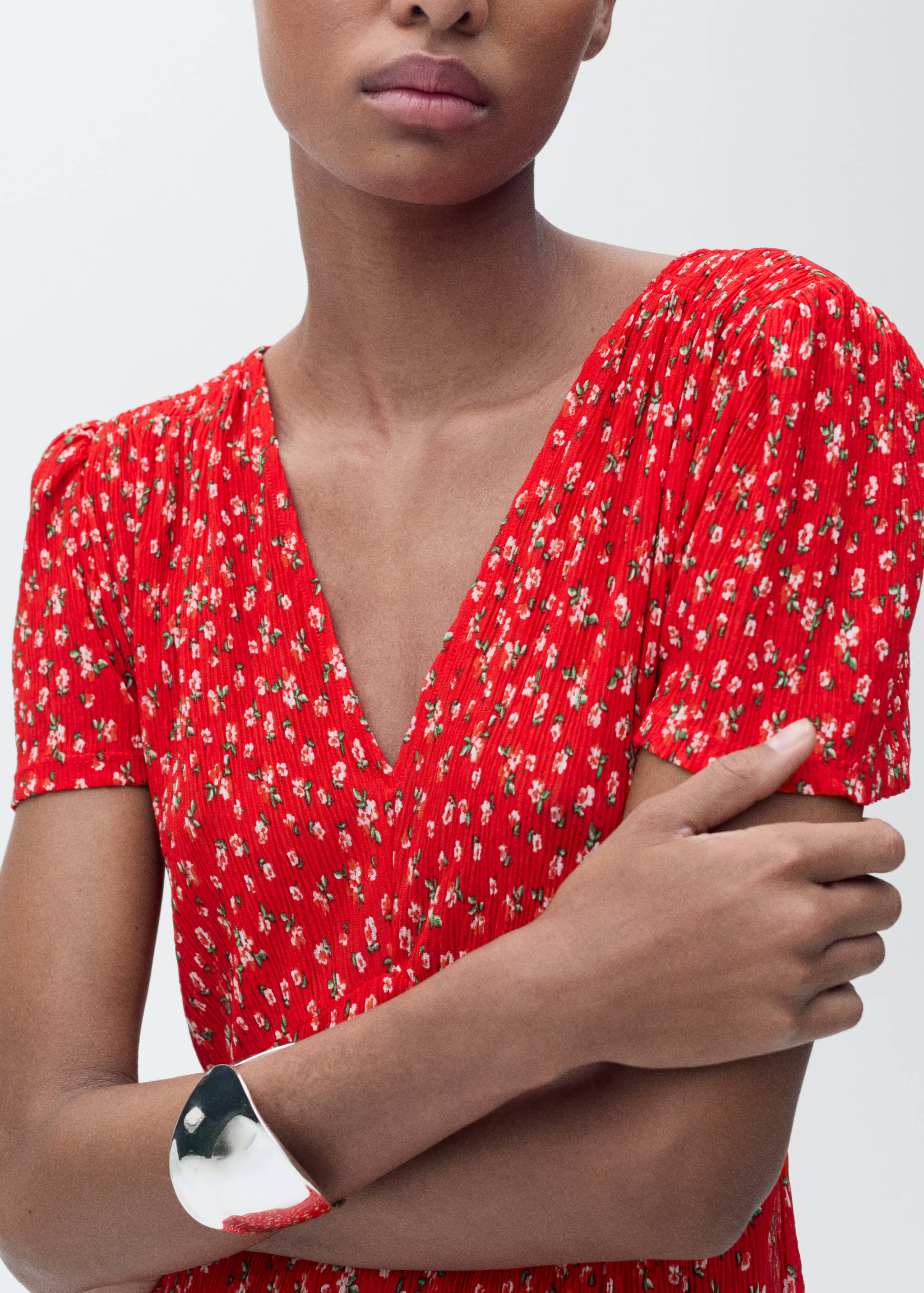 Vestido midi estampado - Pormenor do artigo 1