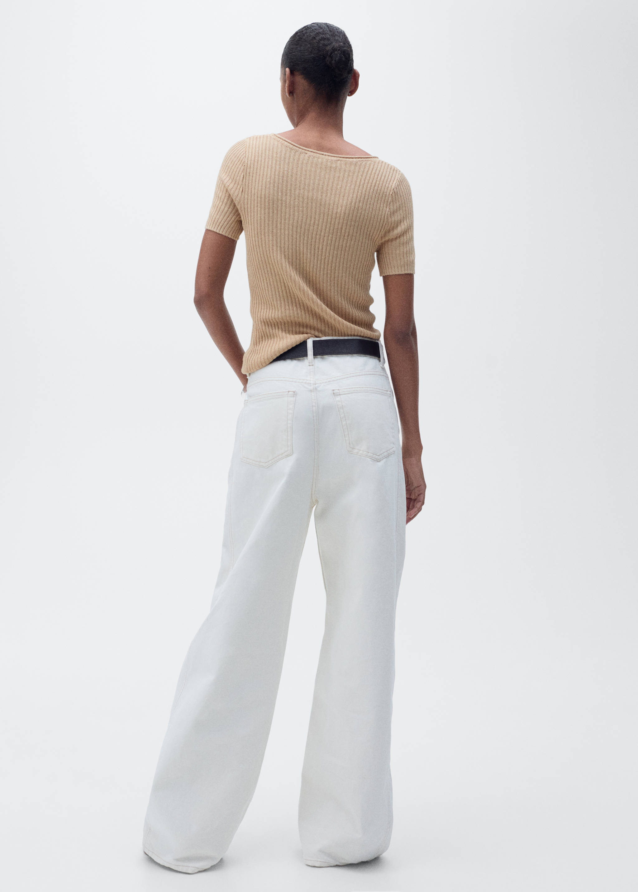 Camisola de malha com mistura de linho - Verso do artigo